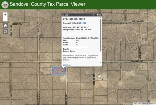 Lot 16 37th Street Sw, Rio Rancho, NM, 87124 | Card Image