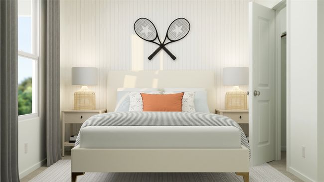 Carpeted bedroom featuring baseboards | Image 17