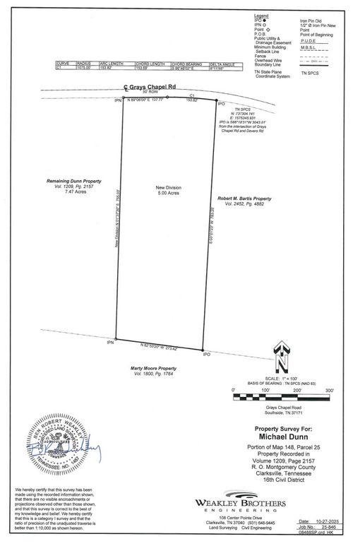 0 Grays Chapel Rd, Southside, TN, 37171 | Card Image