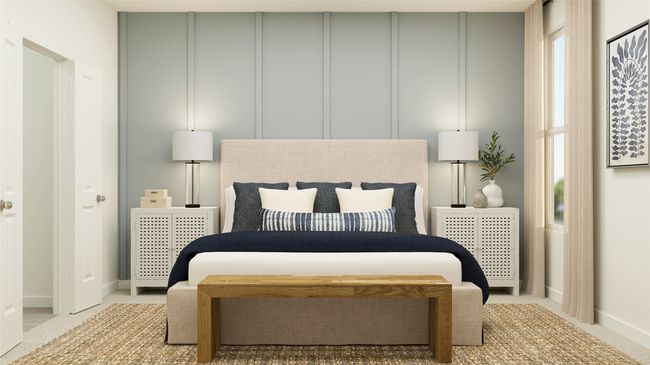 Bedroom with light colored carpet | Image 17