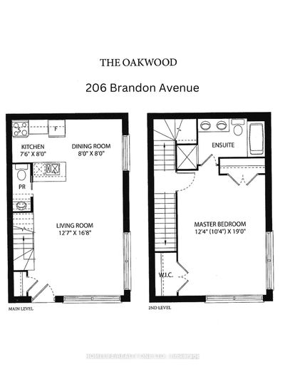 206 Brandon Ave, Home with 3 bedrooms, 3 bathrooms and 1 parking in Toronto ON | Image 1