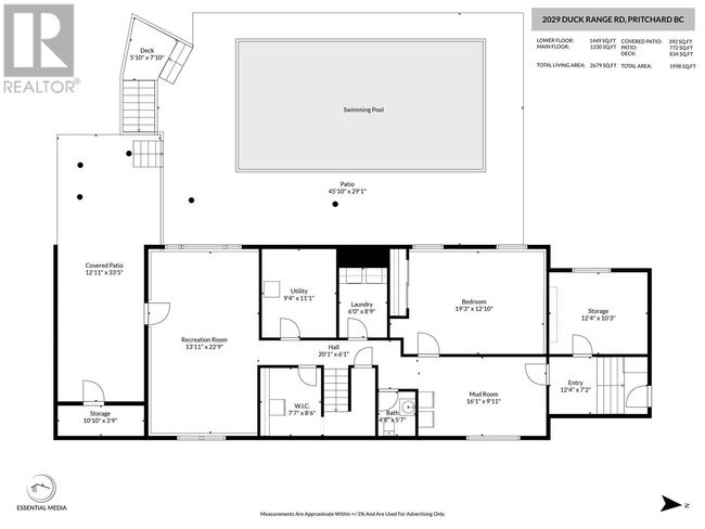 2029 Duck Range Rd, House other with 4 bedrooms, 2 bathrooms and 1 parking in Pritchard BC | Image 10