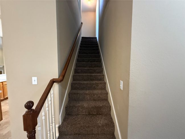 Staircase featuring carpet floors and baseboards | Image 26