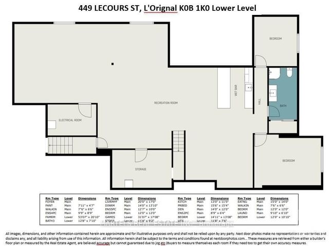449 Rue Lecours, House other with 5 bedrooms, 4 bathrooms and 8 parking in L'orignal ON | Image 30