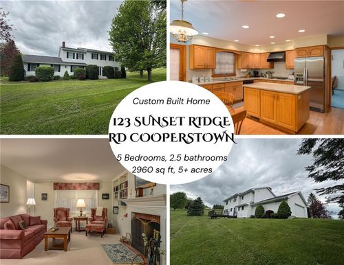 123 Sunset Ridge Rd, Cooperstown, NY, 13326-2829 | Card Image