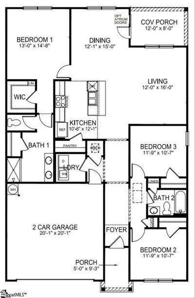 103 Barton Court, House other with 3 bedrooms, 2 bathrooms and 2 parking in Greenwood SC | Image 2