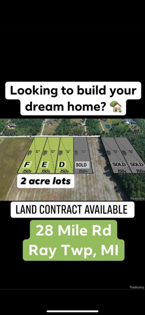 00000 Lot E 28 Mile Rd, Ray, MI, 48096 | Card Image