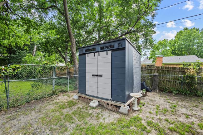 View of shed featuring a fenced backyard | Image 38