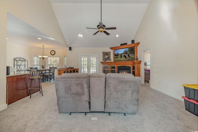 Living room, french doors, high vaulted ceiling, brand new carpet | Image 24