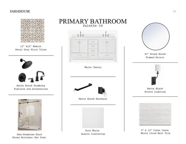 Farmhouse Look Palette 4: Primary Bathroom Selection Sheet (*Artist rendering used for illustration purposes only.) | Image 21