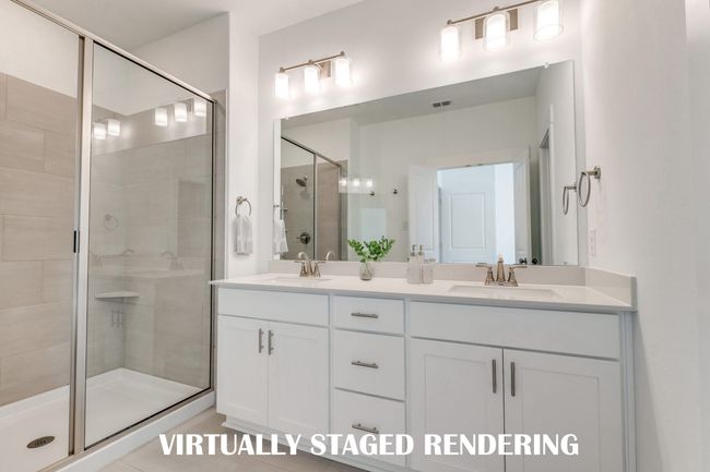 Ample room for two in this beautiful new owner's bath. VIRTUALLY STAGED RENDERING | Image 11