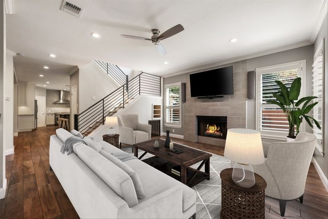 Virtually staged living room. | Image 15