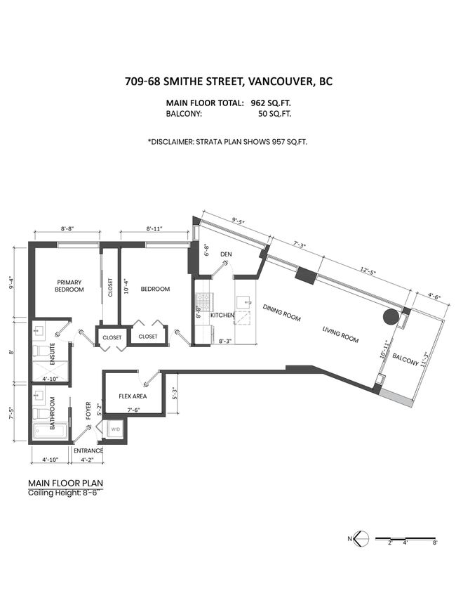 709 - 68 Smithe Street, Condo with 2 bedrooms, 2 bathrooms and 1 parking in Vancouver BC | Image 14