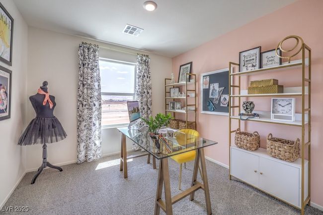 Carpeted office featuring visible vents and baseboards | Image 26