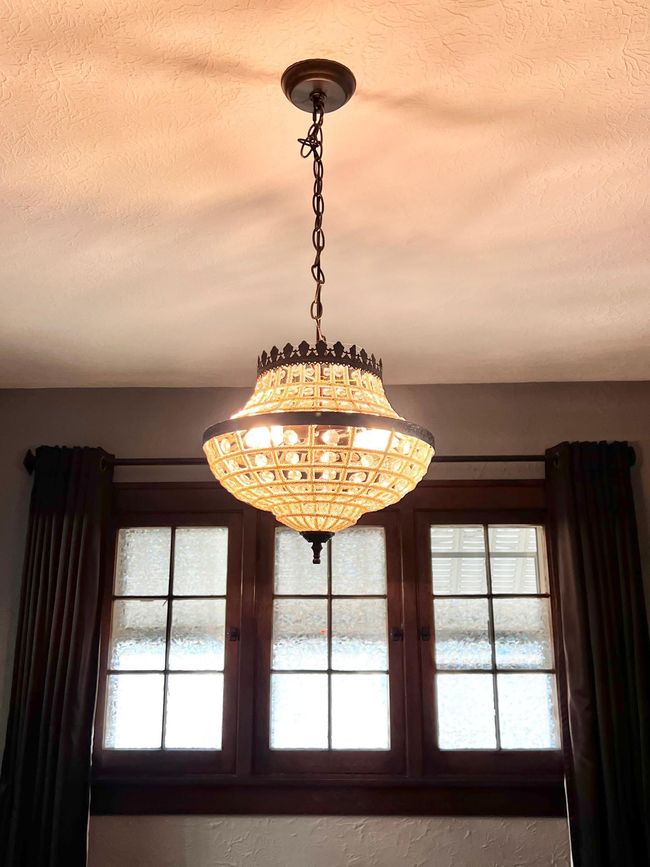 Dining Room Light Fixture and Window Detail. | Image 9