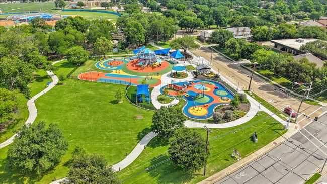 Aerial view of a tree filled landscape nearby parks | Image 36