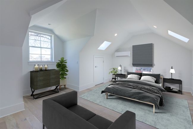 Virtually staged. The flex space can also accommodate a king sized bed if you want to make this your primary bedroom and save the other bedroom for other uses or have a primary suite with 2 designated areas for dressing, nursery, relaxing, etc. | Image 26