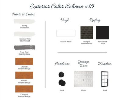 Exterior Color Selections. All plans, pricing and specifications are subject to change without notice. | Image 2