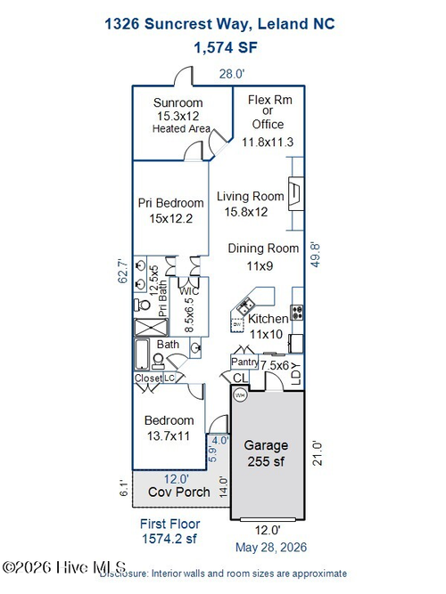 1326 Suncrest Way, Leland, NC, 28451-7004 | Card Image