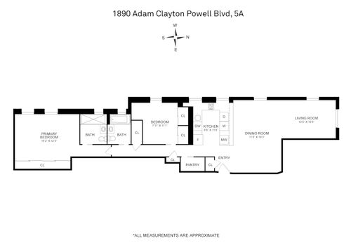 5a-1890 Adam C Powell Boulevard, New York City, NY, 10026 | Card Image