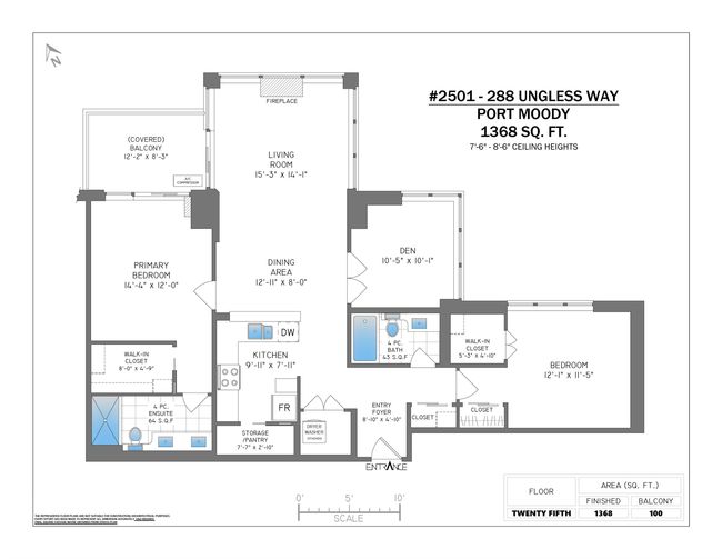 2501 - 288 Ungless Way, Condo with 2 bedrooms, 2 bathrooms and 2 parking in Port Moody BC | Image 30