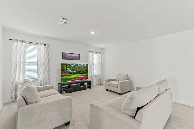 Living room featuring light colored carpet and plenty of natural light | Image 9