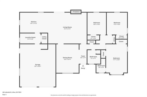 345 Lakeside Drive, Altus, OK, 73521 | Card Image