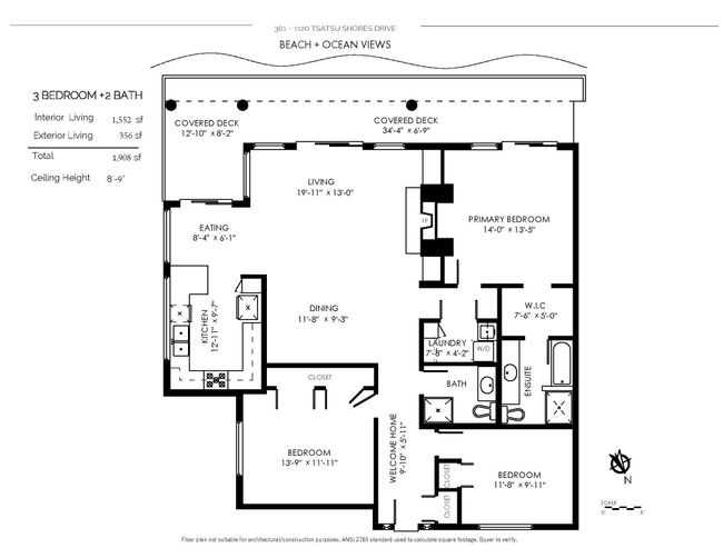 301 - 1120 Tsatsu Shores Drive, Condo with 3 bedrooms, 2 bathrooms and 2 parking in Tsawwassen BC | Image 36