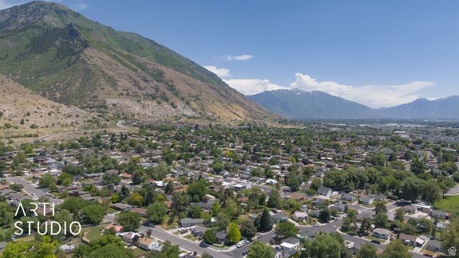 Aerial view of property's location featuring mountains | Image 24