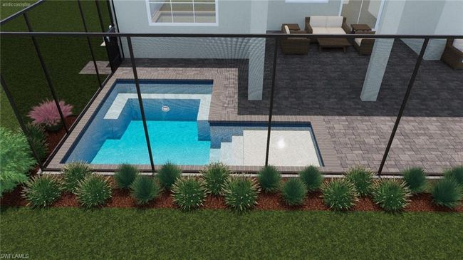 Private pool with screen enclosure (Rendering) | Image 9