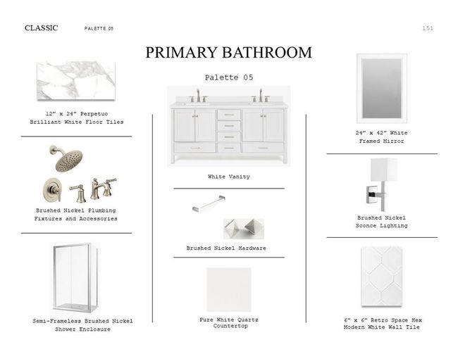 Classic Look Palette 5: Primary Bathroom Selection Sheet (*Artist rendering used for illustration purposes only.) | Image 16