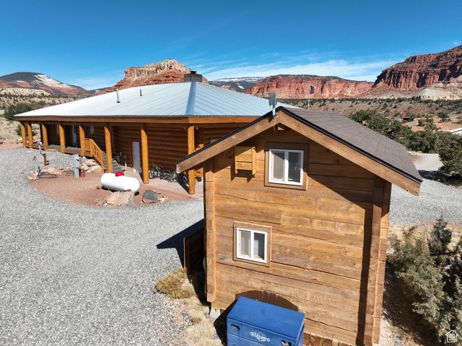 View of home's exterior featuring a mountain view | Image 44