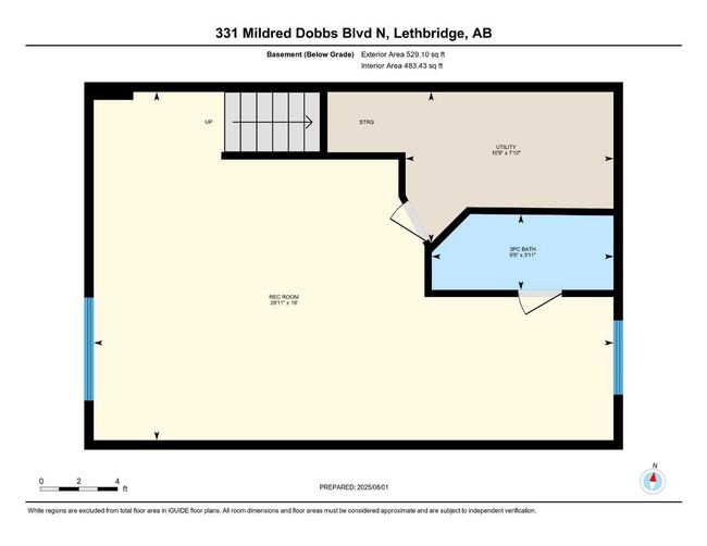 331 Mildred Dobbs Blvd N, Townhouse with 2 bedrooms, 4 bathrooms and 2 parking in Lethbridge AB | Image 36