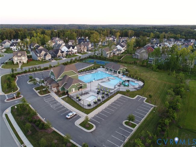 Aerial perspective of suburban area with a pool area | Image 48