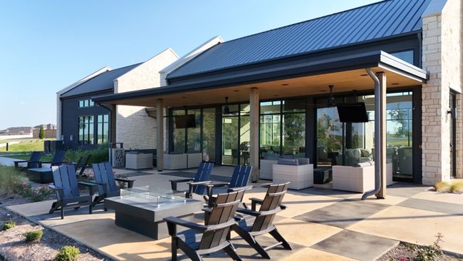 View of patio / terrace with an outdoor living space with a fire pit | Image 33