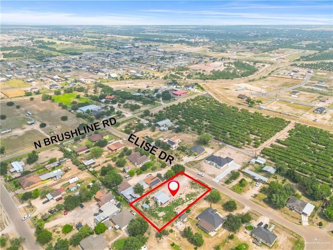 Overview of rural landscape with property boundaries highlighted and large plots for crops | Image 6
