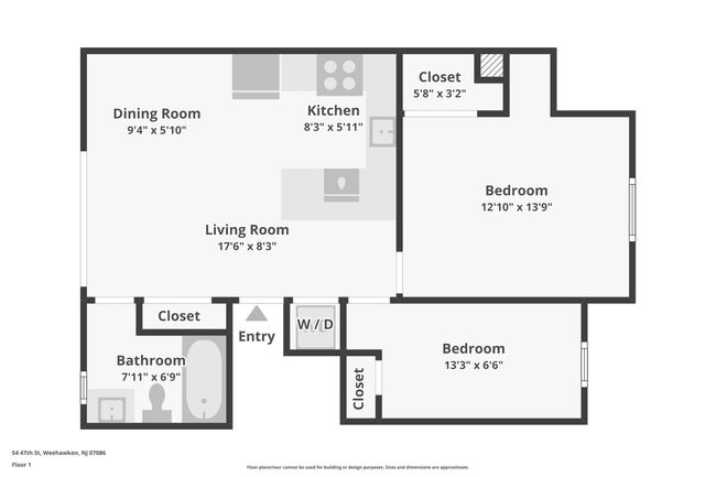 APT-3 - 54 47 Th St, Condo with 2 bedrooms, 1 bathrooms and null parking in Weehawken NJ | Image 21