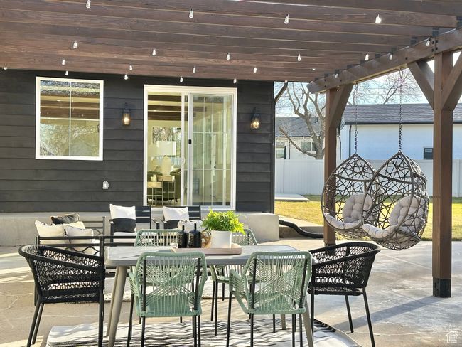 View of patio / terrace with outdoor lounge area and a pergola | Image 41