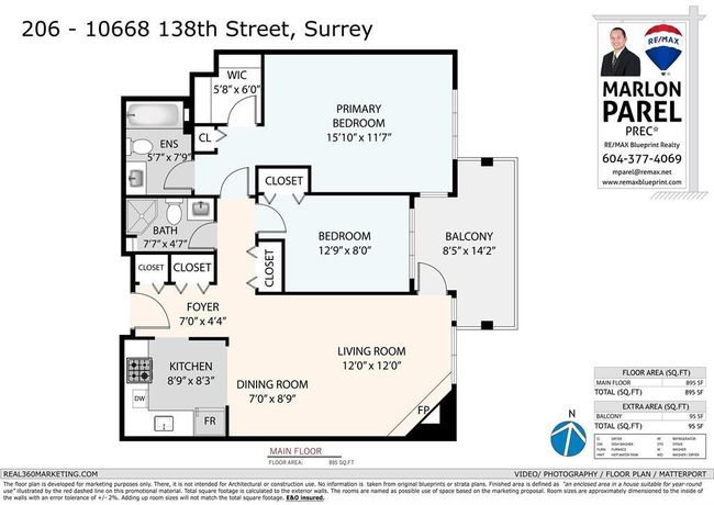 206 - 10668 138 Th Street, Condo with 2 bedrooms, 2 bathrooms and 1 parking in Surrey BC | Image 33