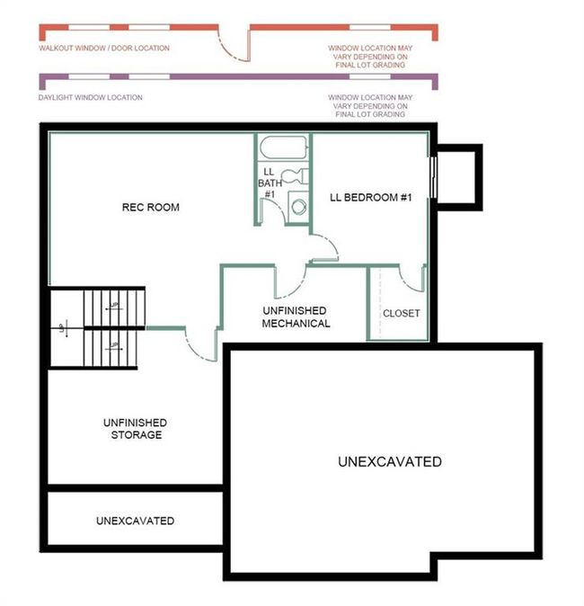 Lower Level (Basement) Floor Plan Layout. Ask about Optional Finish | Image 6