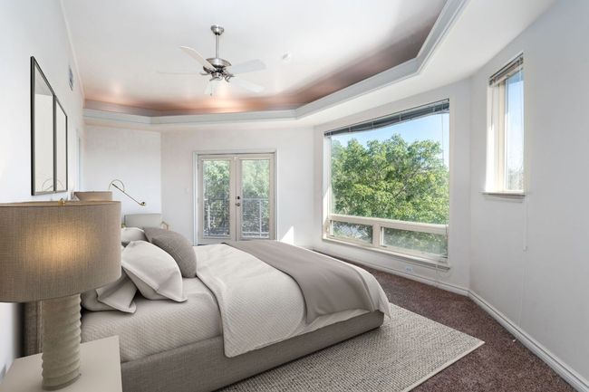 Bedroom with custom ceiling and lighting and amazing views. | Image 12