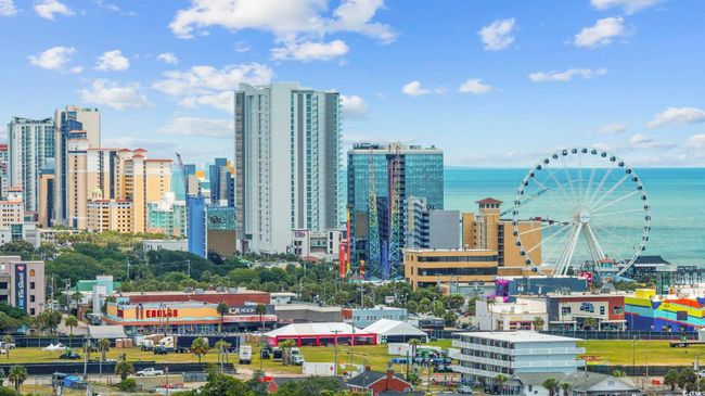 View of city skyline featuring a nearby body of water | Image 15