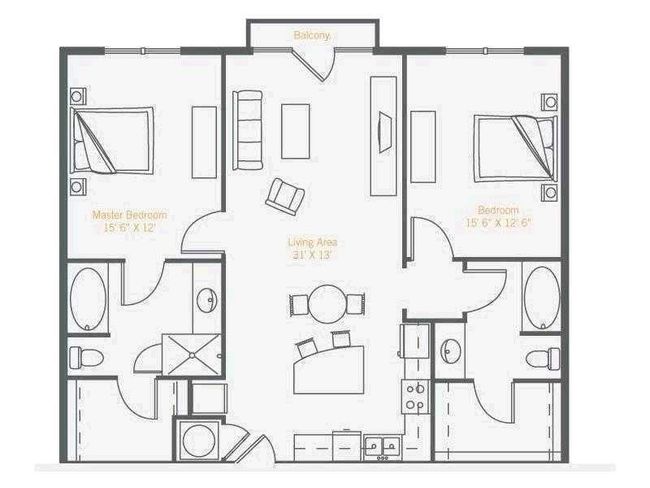 UNIT-2605 - 5300 Peachtree Rd, Condo with 2 bedrooms, 2 bathrooms and 2 parking in Chamblee GA | Image 19