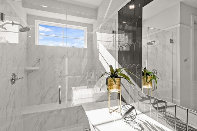 Bathroom featuring a marble finish shower | Image 22