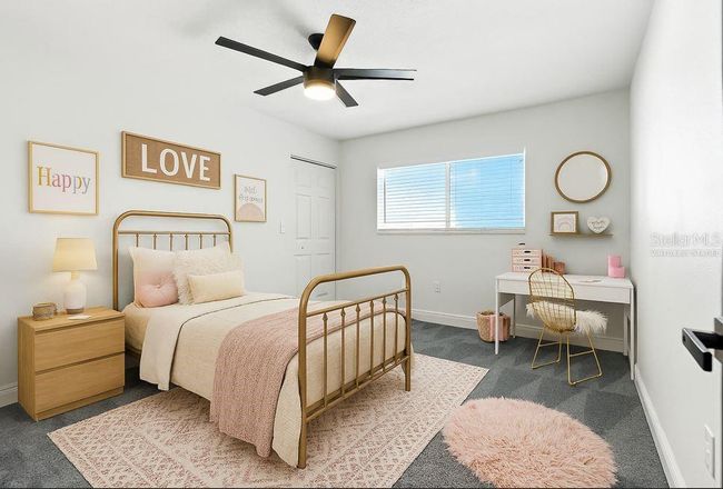 Virtually Staged -Bedroom 2 offers a spacious layout, tons of natural light, and a walk-in closet. Whether it’s for guests, kids, or a stylish home office, it’s ready to flex to your needs | Image 35