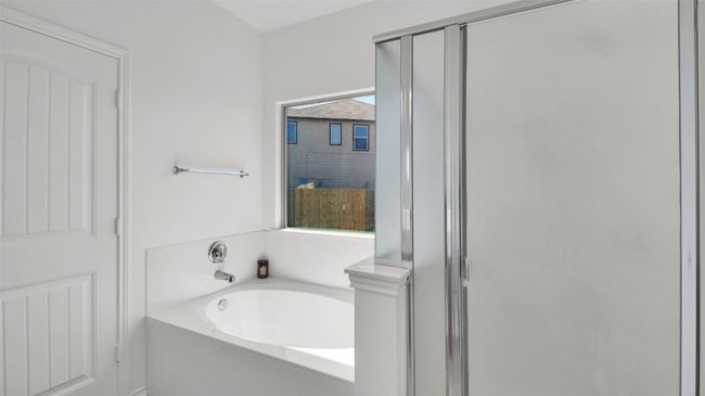Full bathroom with a garden tub and a shower stall | Image 24