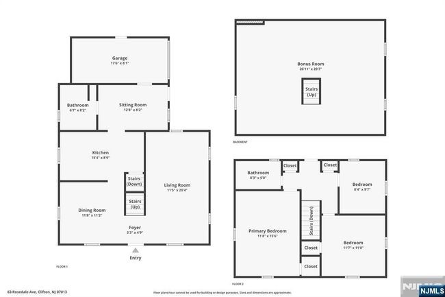 63 Rosedale Ave, House other with 3 bedrooms, 2 bathrooms and null parking in Clifton NJ | Image 40