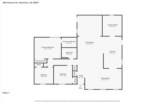 268 Hinman Dr, Martinez, GA, 30907-2264 | Card Image