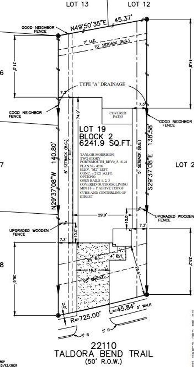22110 Taldora Bend Trail preliminary plot plan | Image 6