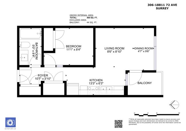 306 - 18811 72 Avenue, Condo with 1 bedrooms, 1 bathrooms and 1 parking in Surrey BC | Image 2
